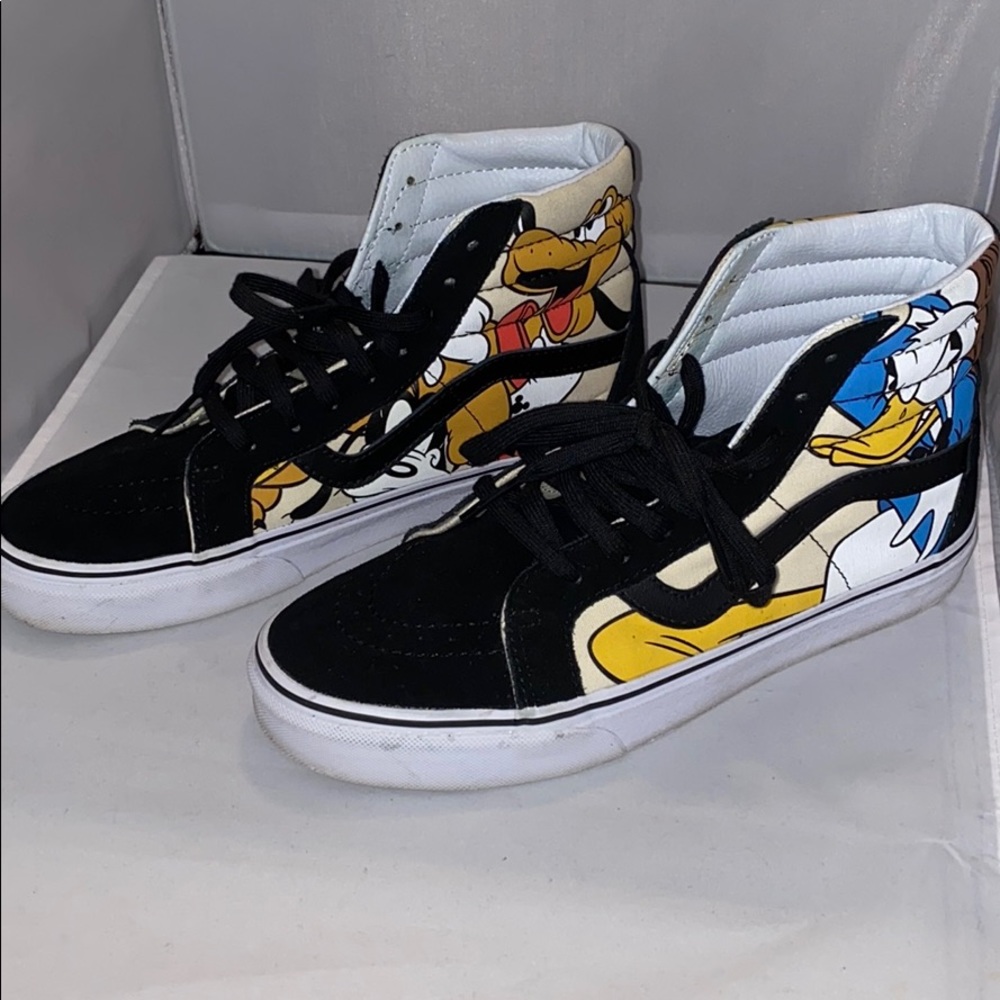 Disney Vans with leather piping